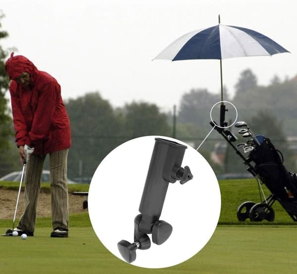 Golfvagnsparaplyhållare, justerbart paraplyställ i plast för golfvagnar