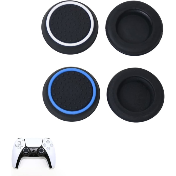Kontrollstick-grepp kompatibla med PS5 & PS4 joystick-kontroller, 4 st silikonkontrollstick-greppöverdragsfästen