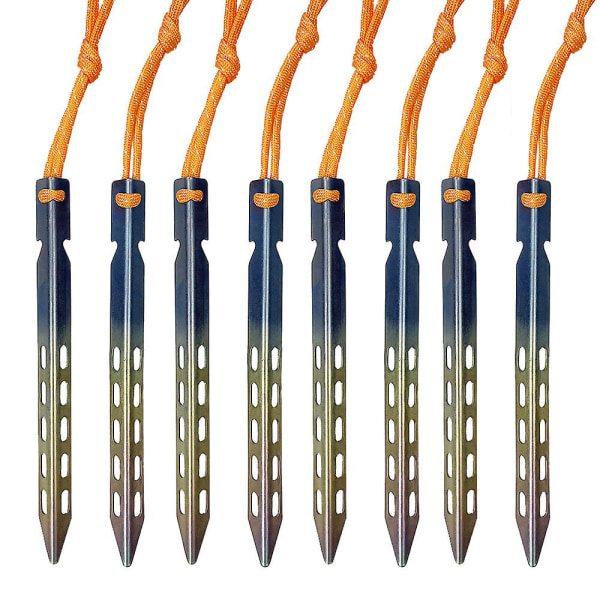 Utomhus Camping Heavy Duty Metall Med Vindrep Tältpinnar (Färgglada) 6st Colorful