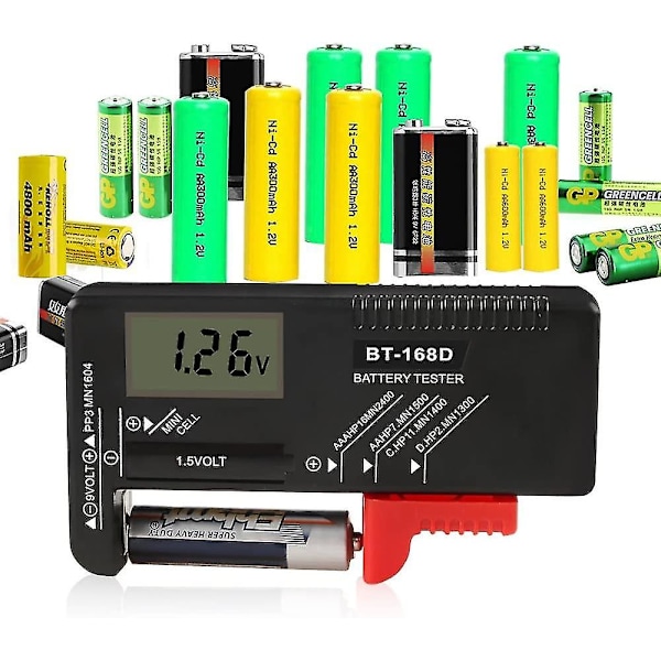 Analog batteritestare, batteritestare för 9V 1,5V knappcellsbatterier (modell: BT-168D) color 1
