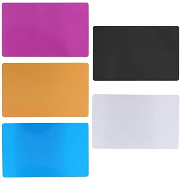 Visitkort, metall laser skrivare kort meddelande kort DIY tag kort presentkort 3,4 x 2,1 tum, paket med 50 (blå)