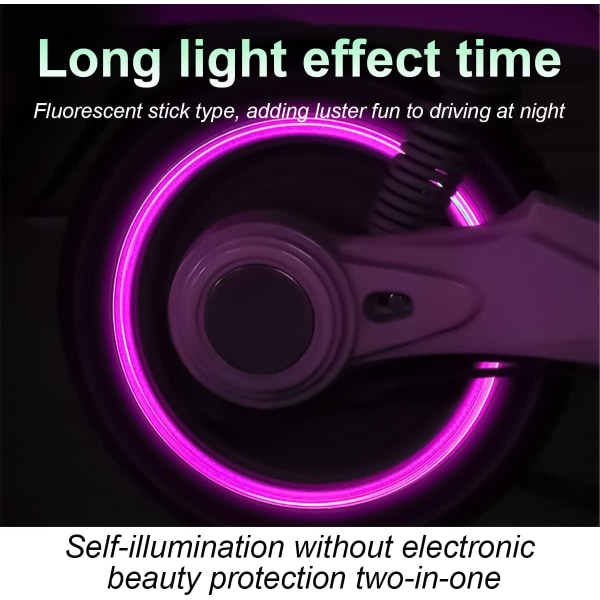 Däckventilskaftlock för bil, 12 st Noctilucous däckluftlock, hjulventilskaftlock, biltillbehör, rosa pink