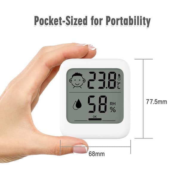 Digital inomhus termometer hygrometer fuktighetsmätare termo-hygrometer temperaturmonitor LCD-display