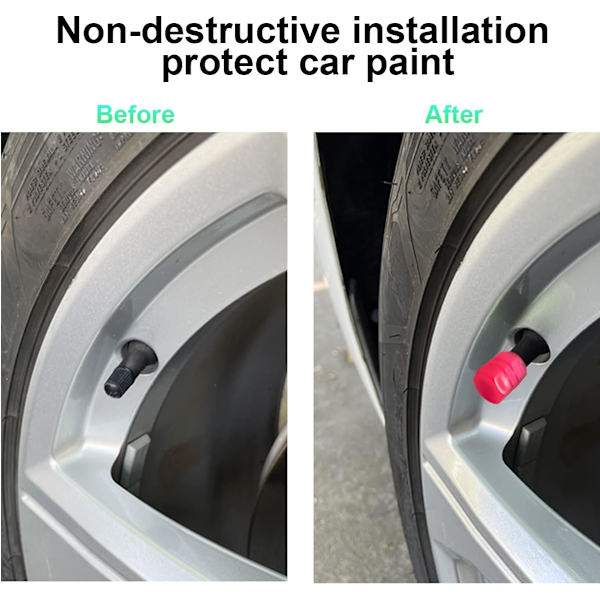 Däckventilskaftlock för bil, 12 st Noctilucous däckluftlock, hjulventilskaftlock, biltillbehör, rosa pink