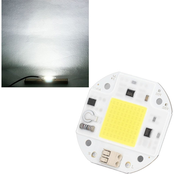 Hög effekt LED-chip, lamp pärlor chip DIY belysning för strålkastare strålkastare 220V (50W kall vit) 50W Cold White
