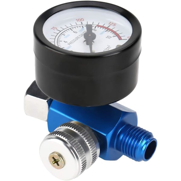 1/4in Sprayfärgspistol Lufttrycksregulator Tryckmätare Pneumatiskt verktygstillbehör
