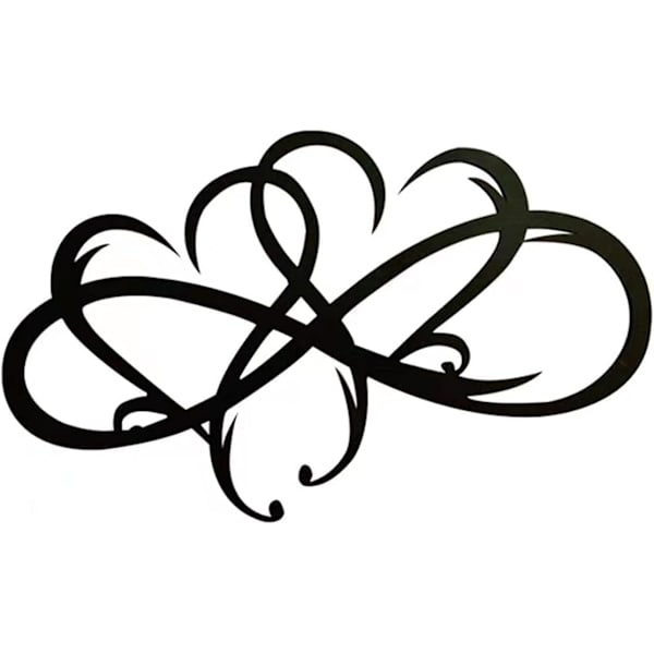 Infinity Heart Metallväggdekor, Infinity Heart Väggdekor Kärleksskylt Plack Stålkonst Väggdekor, 15×9in