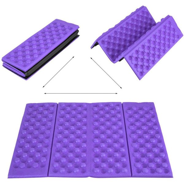 Campingmatta XPE Fällbar Sittdyna Fuktbeständig Mini Skum för Picknick Vandring Klättring (lila) purple