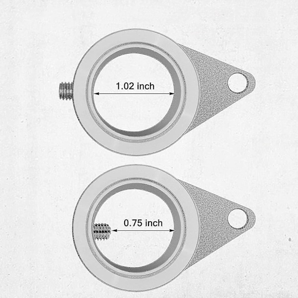 Aluminiumlegering 360° vridbar flaggstång anti-trassel flaggfäste ring - 4 stycken