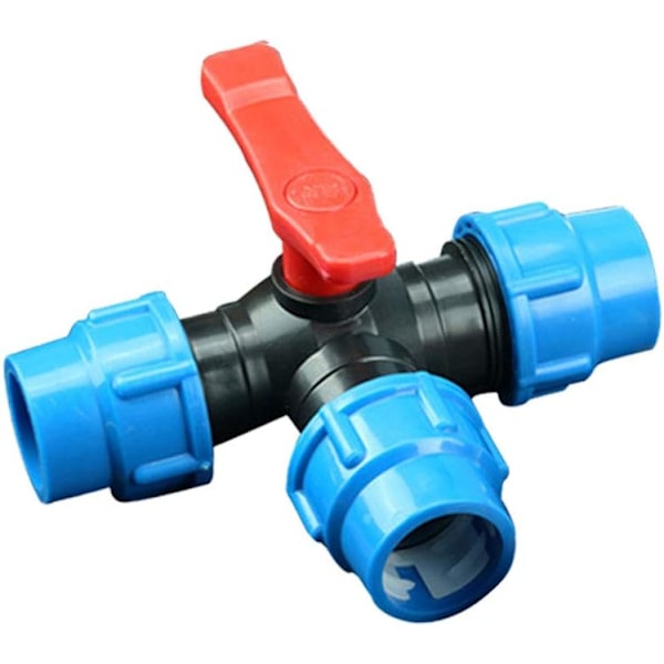 Kompressions T-koppling Vattenrör T-koppling Plast Kompressionskopplingar För Trädgårdsskötsel, Lantbruksbevattning, 40mm 40mm