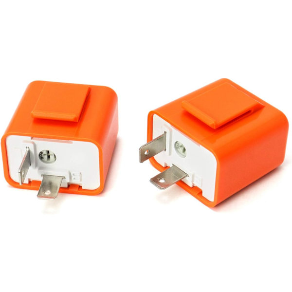 2 st 2-stifts elektronisk blinkersrelä fast relä motorcykel blinkers super blinkers, justerbar motorcykel LED blinkers superindikator