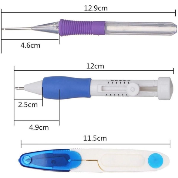 Punchnål broderi set, broderi penna punch nål kit hantverk verktyg