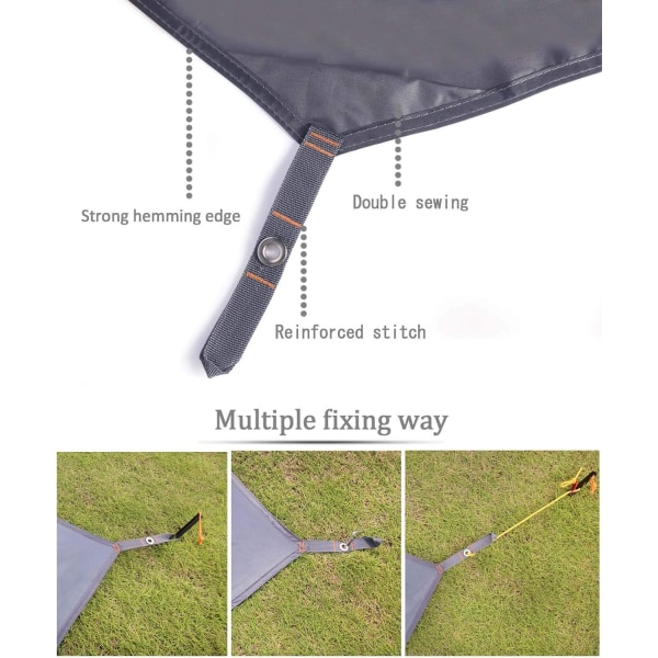Camping Tarp Tältfotspår - Multifunktionell Vattentät Utomhusmarkduk, Hexagon Marköverdrag (M) m