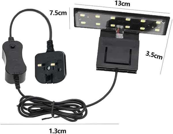 Akvariebelysning X3 220V 6W Nanoakvariebelysning för vattenväxter och fiskar [Energiklass A++++]