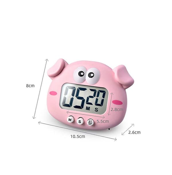 1 st Cartoon Frog LCD Digital Display Kök Matlagning Timer (Vit) color 3
