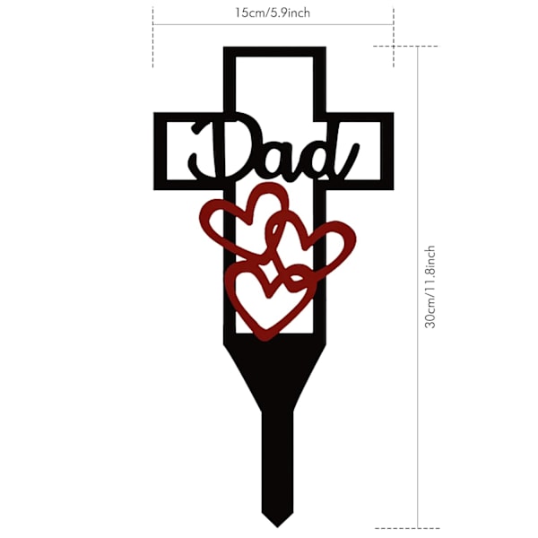 Gravdekorationer för kyrkogård, metallgravmarkörer för kyrkogård för människor, dekorativ trädgårdsgravstake
