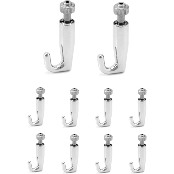 Konstutställningsgalleri Display Wire Rope Hanger Hooks, 10 Pack Justerbara Metallkrokar Passar 2.0mm Wire Rope
