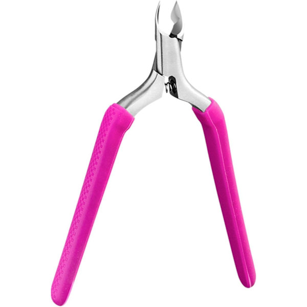 Nagelbandsskärare för torr hud Manikyrverktyg Nagelvård Verktyg/Rostfritt Stål Nagelbandstrimmer Nagelbandsklippare Nagelbandstång/för Salong Hem/, Rosa pink