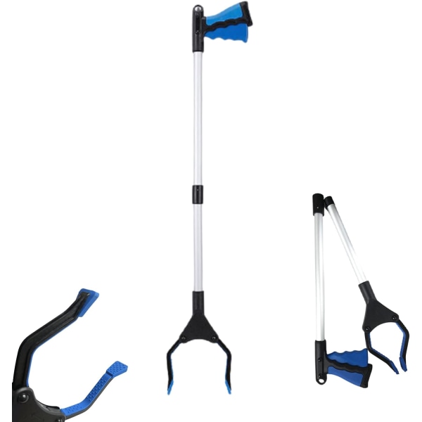 Sopskyffel Grip Grabber Räckviddsverktyg, 32\" Fällbar Klo Grip, Sopskyffel Grip Grabber Heavy Duty, blå Blue