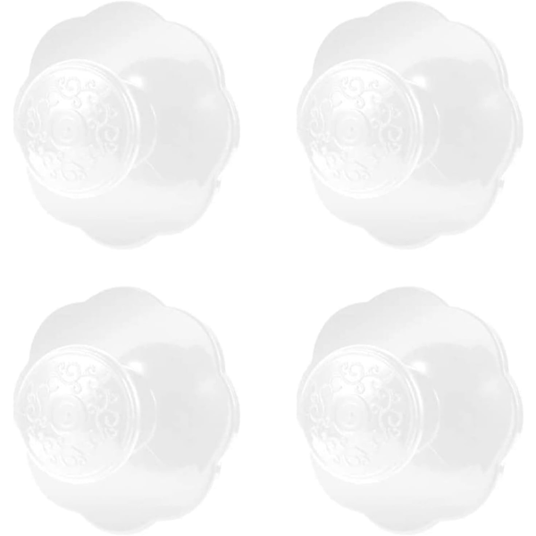 4 st självhäftande lådknoppar Instant skåp lådknoppar Sticky knoppar Skåpsknoppar utan borrade knoppar för kök, vit White