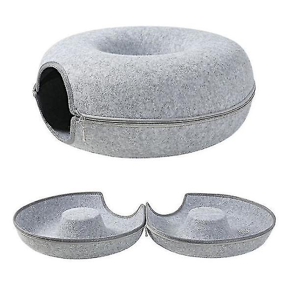 1 st Pet Tunnel Donut Cat Bed (mörkgrå)