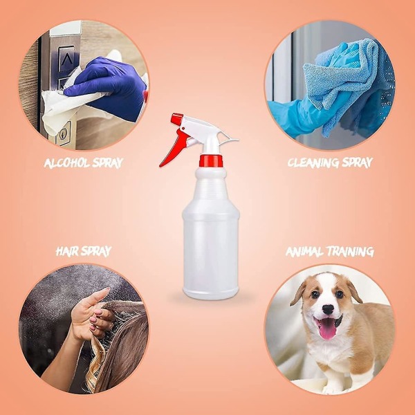 Tomma sprayflaskor - Justerbara sprayflaskor för rengöringslösningar - Inga läckor eller tilltäppningar - HDPE sprayflaska för växter, husdjur, blekmedel, Vi