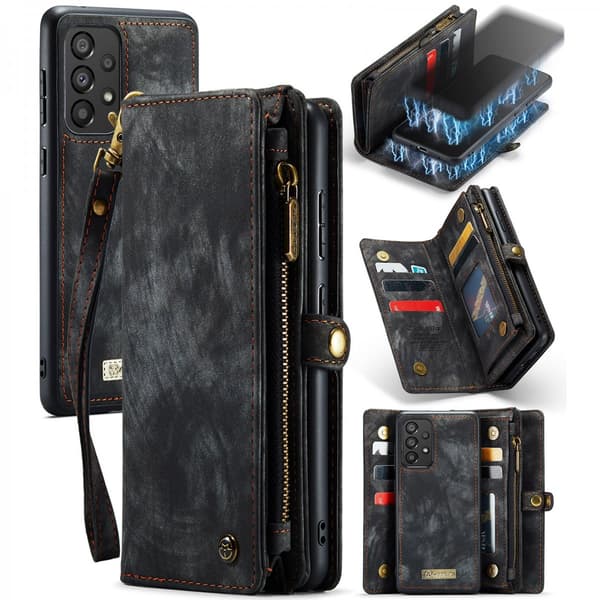 CaseMe Multi-Slot 2 i 1 Pungetui Galaxy A33 Sort