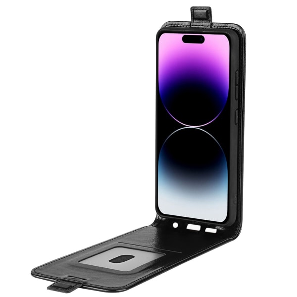 Flip Lædercover iPhone 15 Pro Max Sort