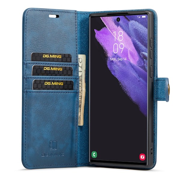 DG.MING 2-in-1 Magnet Wallet Samsung Galaxy S25 Ultra Blue