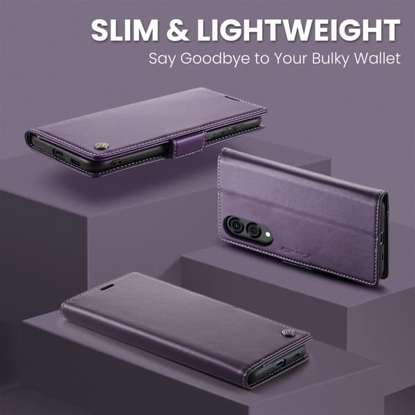 CaseMe Slim Plånboksfodral RFID-skydd Samsung Galaxy S25 Edge Li