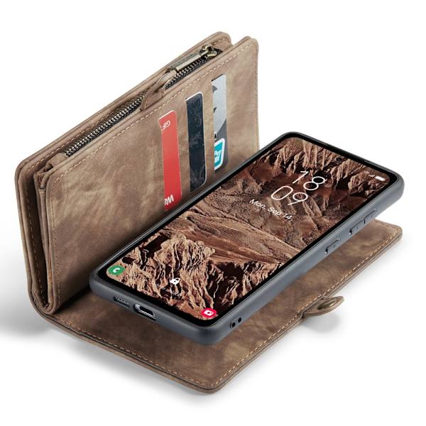 CaseMe Multi-Slot 2 i 1 Plånboksfodral Samsung Galaxy A55 Ruskea