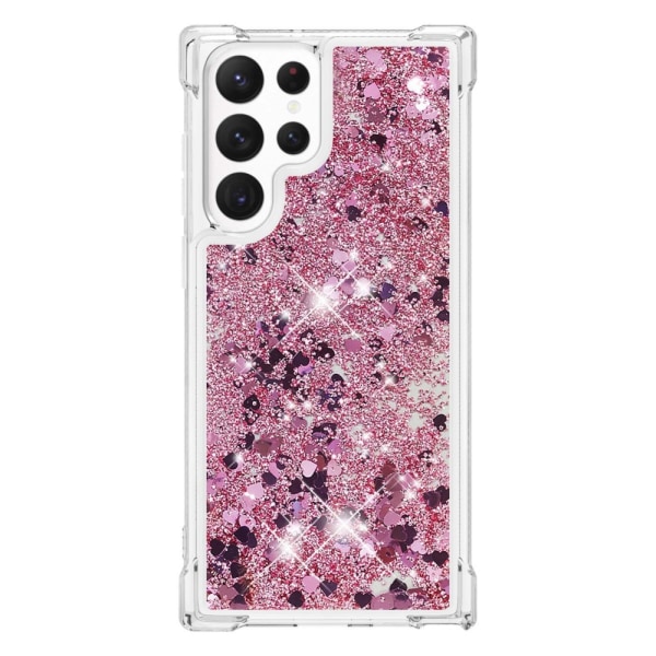 Glitter Bling TPU Case Samsung Galaxy S23 Ultra Roséguld