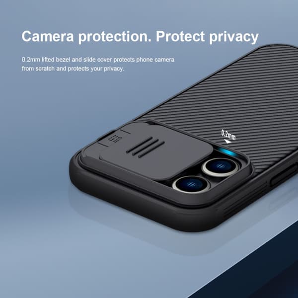 Nillkin CamShield -kuori iPhone 14 Pro Max - sininen