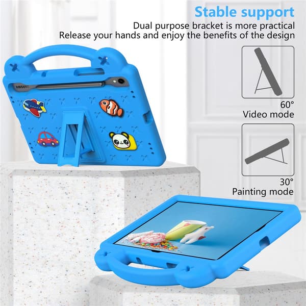 Stødsikkert EVA Cover Samsung Galaxy Tab S10 FE Kickstand Blå