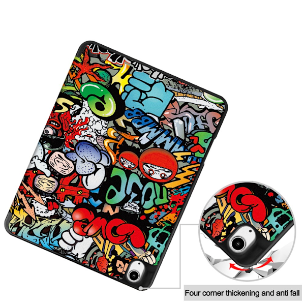 Apple iPad Air 13 2. sukupolvi (2025) Tri-fold Graffiti -kotelo