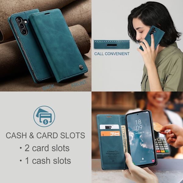 CaseMe Slim Plånboksfodral Samsung Galaxy A54 Blå