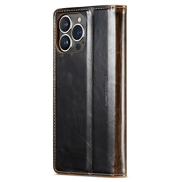 CaseMe Läderfodral iPhone 15 Pro Max Brun