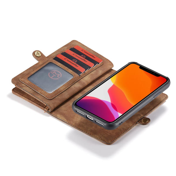 CaseMe Lompakkokotelo Multi-Slot iPhone 11 Ruskea