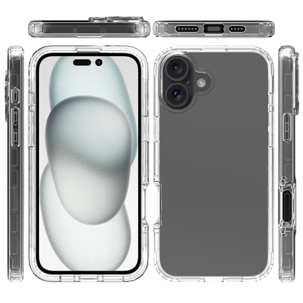 Allround Cover Skal iPhone 16 Plus Transparent