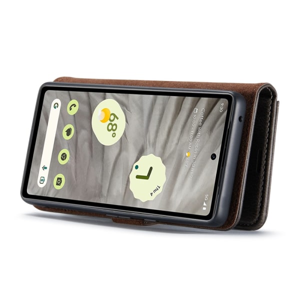 DG.MING 2-i-1 Magnet Pung Google Pixel 7a Brun