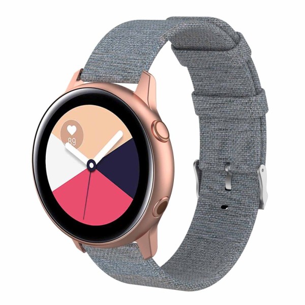 Canvas-rannekoru Samsung Galaxy Watch Active Harmaa