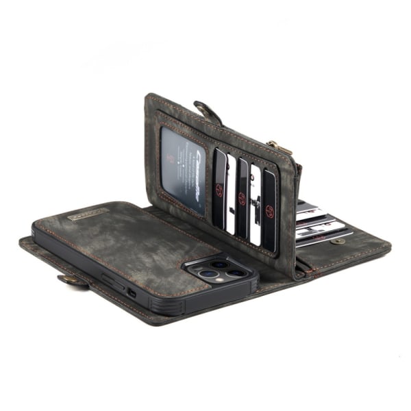 CaseMe Plånboksfodral Multi-Slot iPhone 12 Pro Max Svart