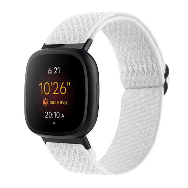 Flettet nylonrem Fitbit Versa 3/Sense Hvid