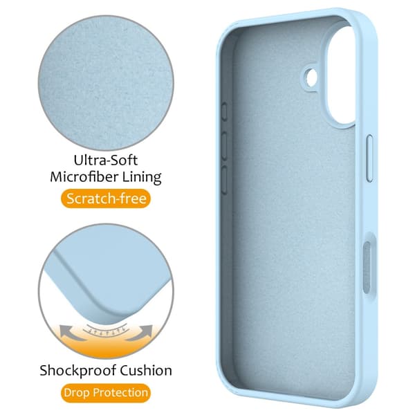 Silikoneskal Kickstand MagSafe iPhone 16 Blå