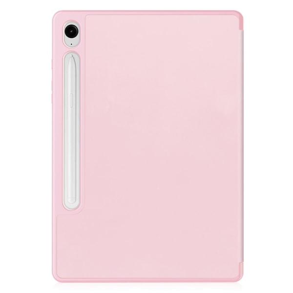 Samsung Galaxy Tab S9 FE -kotelo, kolminkertainen kynäpidike, vaaleanpunainen