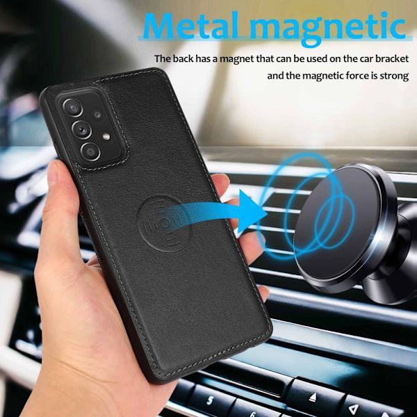 Magnet Leather Wallet Samsung Galaxy A53 Svart