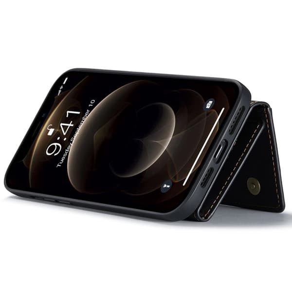 DG.MING 2 i 1 Magnetisk kortholder etui iPhone 14 Sort