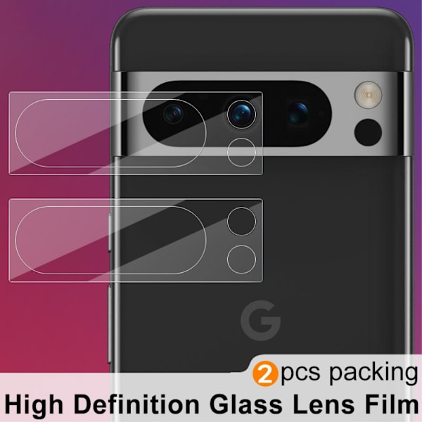 Imak 2 Pack Hærdet Glas Kamerabeskyttelse Google Pixel 8 Pro Transparent