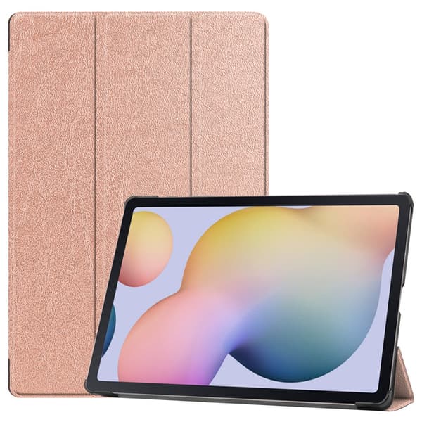 Samsung Galaxy Tab S7 Plus/S8 Plus 12.4 Etui Tri-fold Roséguld