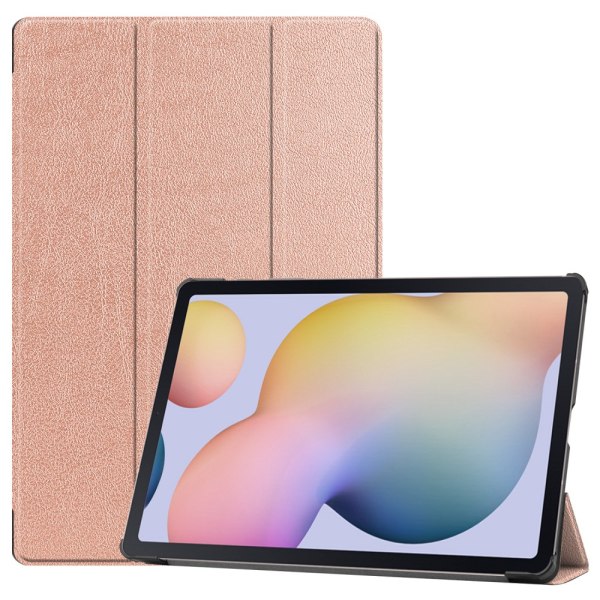 Samsung Galaxy Tab S7 Plus/S8 Plus 12.4 Fodral Tri-fold Roséguld